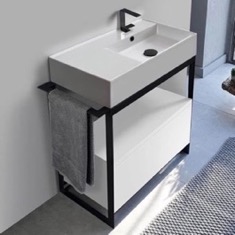 Modern  Console Vanity, 35 inch